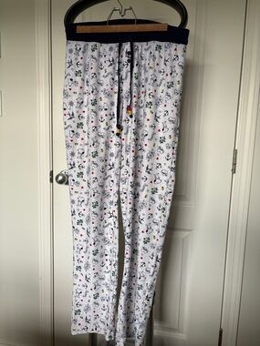 Peanuts Nautical White Sleep Pants with Navy Waistband